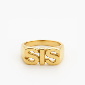 SIS Signet Ring - 18K Guldbelagt