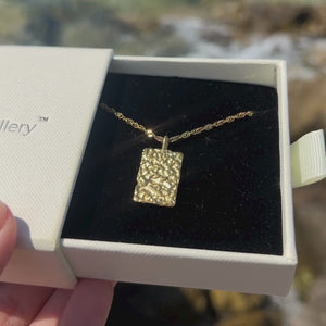 Hamret Halskæde - 18K Guldbelagt