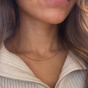 Dot Halskæde - 18K Guldbelagt