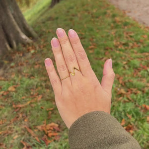Wave Ring - 18K Guldbelagt